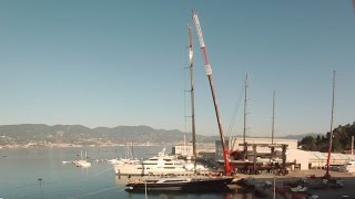 Perini Navi  60m SY Perseus3  Mast Step [upl. by Pitarys]