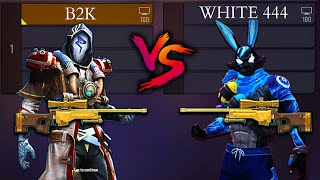 B2K VS WHITE 444  AWM VS AWM  WHO IS THE LEGEND OF AWM IN FREE FIRE [upl. by Nryhtak670]