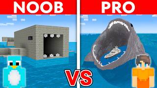 NOOB vs PRO BLOOP House Build Challenge in Minecraft Scary [upl. by Idnil]