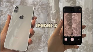 Iphone X  unboxing  review 🌷🤍 [upl. by Pietra]