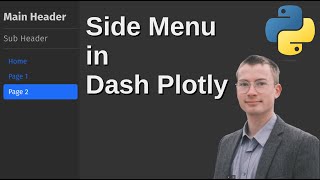 Side Bar Menu in Dash Plotly  Python Tutorial [upl. by Casie]