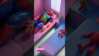 ALARM EVERY MORNING 3  SPIDEY vs HULK vs DEADPOOL  Meme Animation 📺 Mini AI TV 🎀 shorts [upl. by Monda]