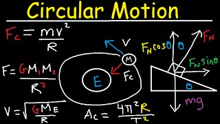 Centripetal Acceleration amp Force  Circular Motion Banked Curves Static Friction Physics Problems [upl. by Imaon]