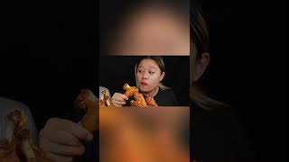 Eating Spicy Chicken Wings 😋 mukbang eatingshow eatingasmr [upl. by Alysia]