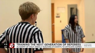 Academy of Holy Angels finds creative way to fill the referee and officiating shortage [upl. by Morel]