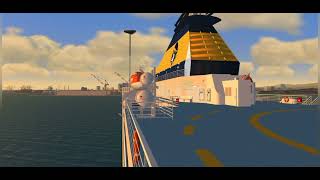 Vehicle simulator  TRAVERSATA MEGA EXPRESS THREE GOLFO ARANCI  LIVORNO [upl. by Snowber]