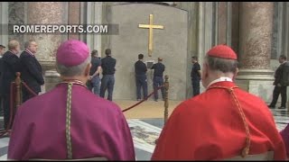 Holy Door in St Peters Basilica unveiled [upl. by Dwan]