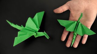 Easy Origami Dragon  How to Fold [upl. by Eerolam]