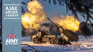 Snow Soldiers Ajax Archer and 3 Ranger  British Army [upl. by Piero672]