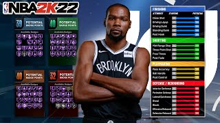 NEW GLITCHED 610 KEVIN DURANT BUILD in NBA 2K22 [upl. by Ttnerb]