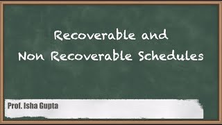 Recoverable and Non Recoverable SchedulesData Base Management SystemHindi [upl. by Therron]