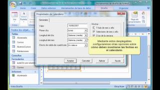 Curso de Access 2007 8 El control de calendario [upl. by Patrica]