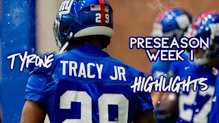 Tyrone Tracy Jr Highlights  Preseason WK1 2024  Tyrone Tracy Rookie Highlights [upl. by Ferdinana]