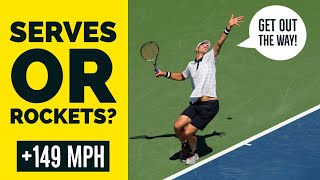 Top 10 FASTEST Tennis Serves Ever Recorded  Isner Roddick Karlovic Groth amp More [upl. by Akenot]