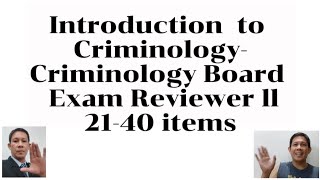 Introduction to Criminology Criminology Board Exam Reviewer ll 2140 [upl. by Aramat]