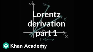 Lorentz transformation derivation part 1  Special relativity  Physics  Khan Academy [upl. by Aniela]