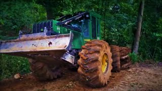 John Deere 648H skidder [upl. by Ilise]