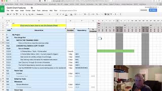 How to modify the Gantt Chart in The J P Mueller Group Project Plan Template for Google Sheets [upl. by Akeenahs]