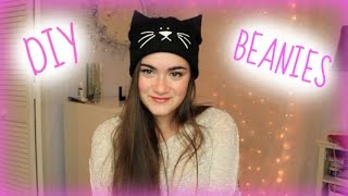 DIY Beanies  CloeCouture [upl. by Torosian]