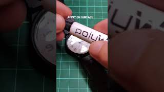 How I fixed this scratched Casio watch casio polywatch scratchremover diy [upl. by Salvidor]