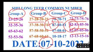 Shillong Teer House Ending And Common Number Update Daily Teer Target October 7 2023 [upl. by Anelrahs]