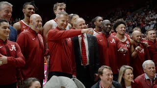 Alabama basketball reveals Final Four banner at open scrimmage [upl. by Nahtnahoj]