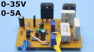 Adjustable power supply 035V 05A [upl. by Ahsiuq218]