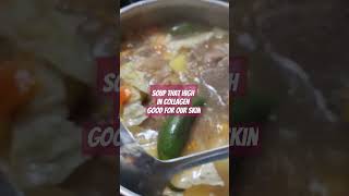 Pork hock soup good for skin because its high in collagen shortsviral soup shorts [upl. by Melvin]