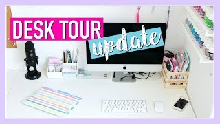 DESK TOUR Update  Organisation amp Deco Bureau  Astuces Rangement [upl. by Jessi]