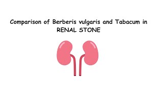 Comparison of BERBERIS and TABACUM in RENAL STONE [upl. by Iidnarb]