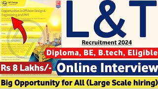 LampT Recruitment 2024  CTC 9LPA DiplomaBEBtech Job Vacancy 2024  L and T Hiring  Latest jobs [upl. by Kelcey976]