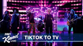 TikToker Posts Dad’s 43 Year Old Song It Goes Viral They Appear on Kimmel [upl. by Eltsyek]