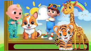 Learn Colors with Animals Cartoon for Kids Cow Duck amp Surprise Eggs Learn Animal Name amp Sound part2 [upl. by Irving333]