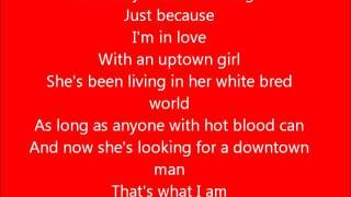 Glee  Uptown Girl  Lyrics [upl. by Clarinda]