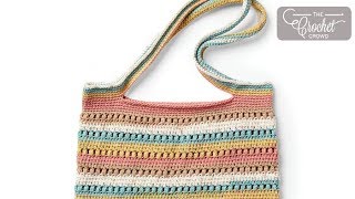 Crochet Textured Tote  EASY  The Crochet Crowd [upl. by Stephanus952]