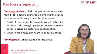 Le congé parental d’éducation [upl. by Reyna10]