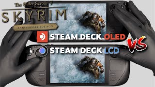 The Elder Scrolls V Skyrim  Steam Deck OLED VS LCD  Steam OS  Gameplay Comparison wCommentary [upl. by Esertap]