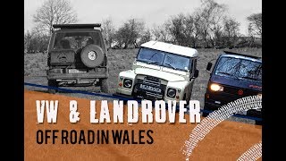 VW T3 Syncro and Landrover off road in Wales [upl. by Ahsieyk432]