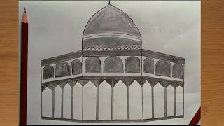 AlAqsa Mosque Drawing  Easy AlAqsa Mosque Drawing [upl. by Notnirb]