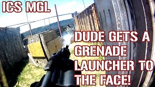 ICS MGL  Dude gets a grenade launcher to the face [upl. by Tevlev]