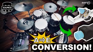 Mapex Saturn drums electronic CONVERSION with drumtec GROOVEBAR amp GROOVEDOT triggers [upl. by Ursal]