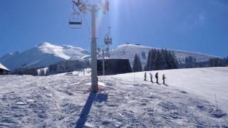 Télésiège débrayable triplace du Crêt du Merle La Clusaz Poma 19742017 2017 [upl. by Solrak895]