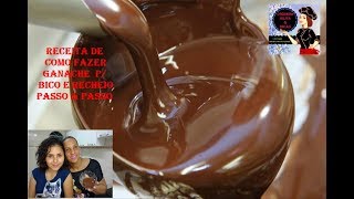 Receita de Como Fazer Ganache P Bico e Recheio Passo a Passo [upl. by Armin]