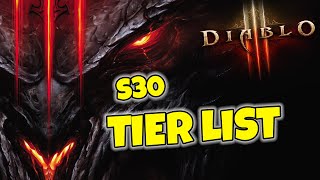 Diablo 3 Season 30 Solo Push Tier List [upl. by Lorenzo929]