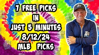 MLB Best Bets for Today Picks amp Predictions Monday 81224  7 Picks in 5 Minutes [upl. by Nnylharas]