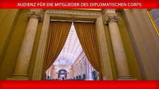 Audienz für die Mitglieder des Diplomatischen Corps 8 Januar 2024 Papst Franziskus [upl. by Ykcin]