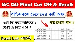 SSC GD Result 2019  SSC GD Cut off  SSC GD PMT amp PST Date  কাট অফ কত [upl. by Yanat]