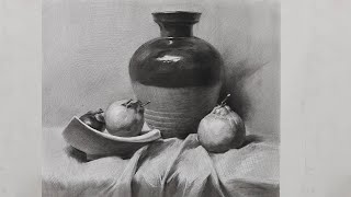 Learn to draw Still liffe in Charcoal pencil [upl. by Lotz810]