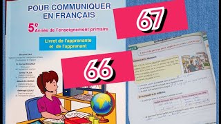 pour communiquer en français 5 année de lenseignement primaire page 66 67 orthographe [upl. by Nica]