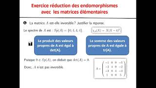 Exercice réduction des endomorphismes avec les matrices élémentaires  matrice diagonalisable [upl. by Vallie404]